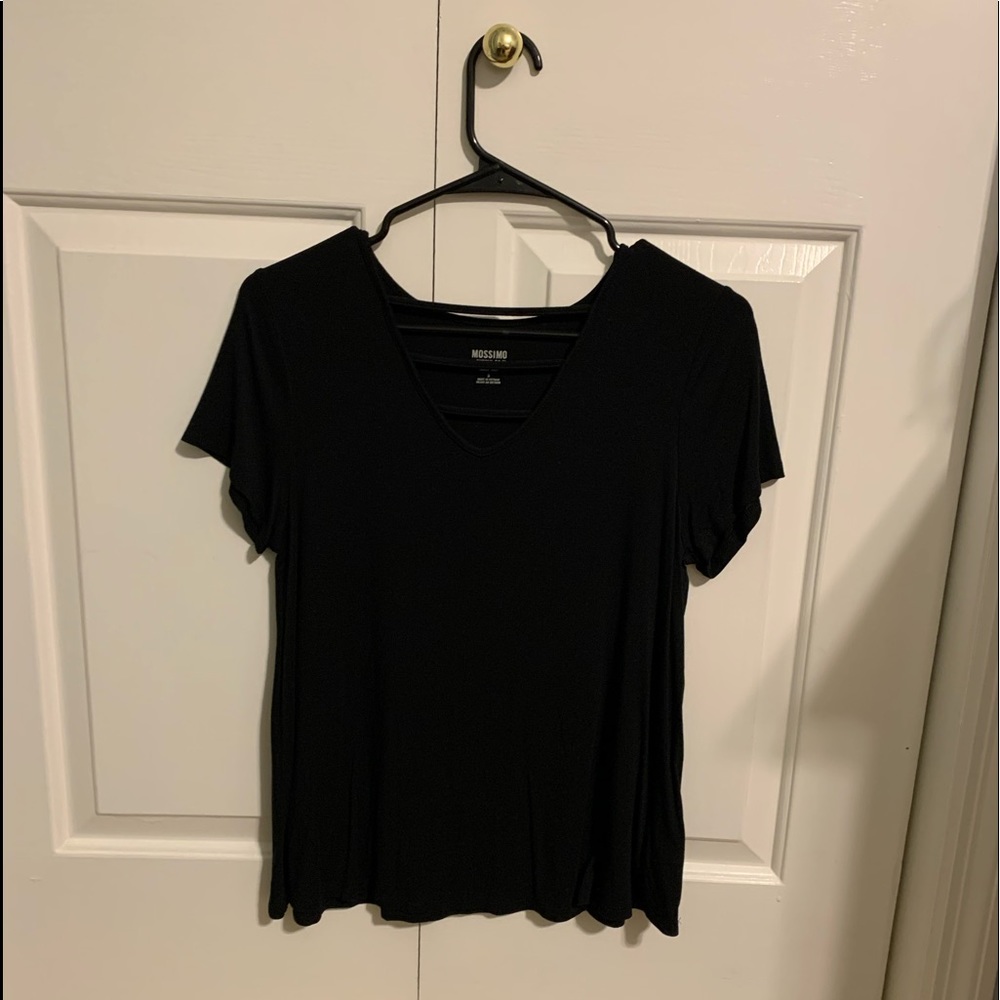 black v-neck